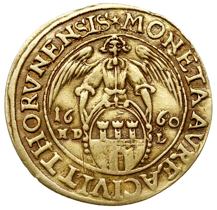 dwudukat 1660, Toruń, Aw: Popiersie króla w praw