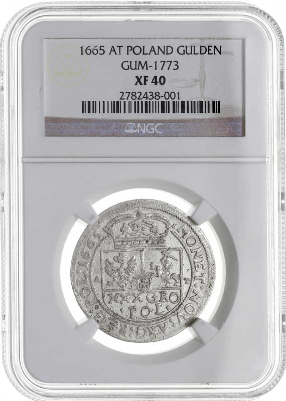 tymf 1665, Bydgoszcz, moneta w pudełku NGC z cer