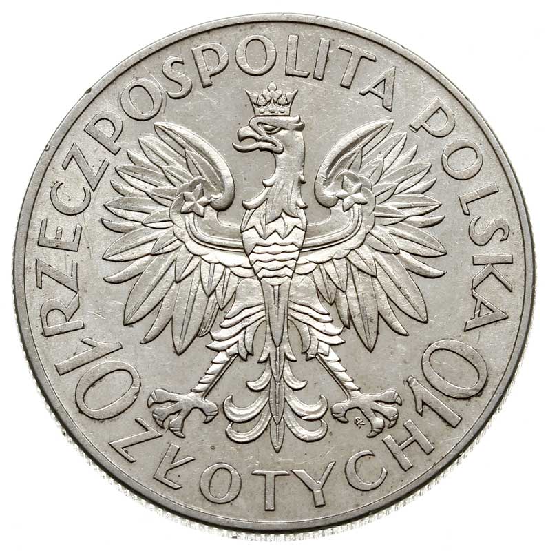 10 złotych 1933, Warszawa, Jan III Sobieski, Parchimowicz 121, bardzo ładne
