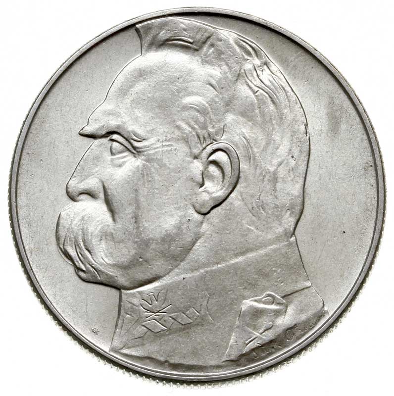10 złotych 1937, Warszawa, Józef Piłsudski, Parchimowicz 124d, piękne