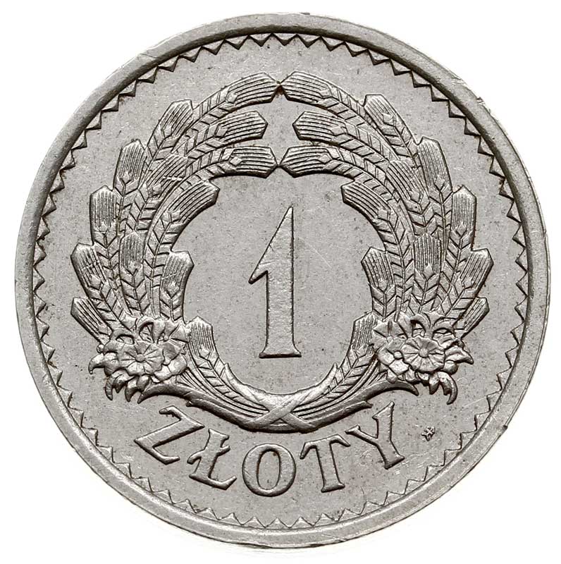 1 złoty 1928, Warszawa, nominał 1 w wieńcu z kło