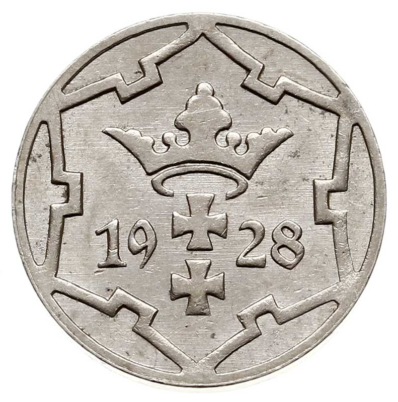 5 fenigów 1928, Berlin, Parchimowicz 55b, rzadkie i ładne