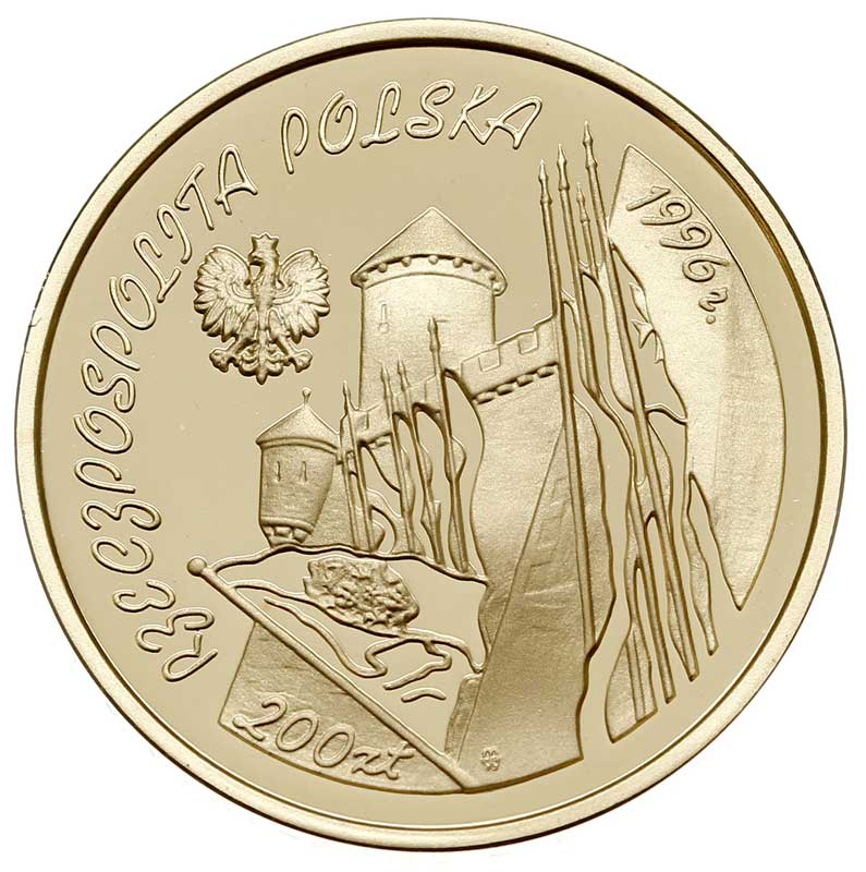 200 złotych 1996, Warszawa, Henryk Sienkiewicz, złoto 15.58 g, Parchimowicz 745, wybito stemplem lustrzanym 1.000 sztuk, piękne
