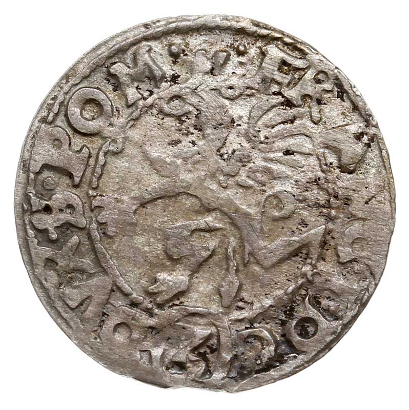 Franciszek I 1618-1620, grosz 1618, Koszalin, Hildisch 120, ale na awersie wariant napisu FRANC I D G - DVX S POM, Pogge 986, patyna