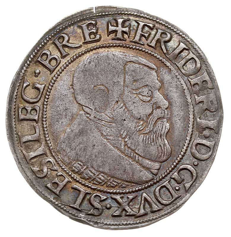 Fryderyk II 1488-1505-(1547), grosz 1542, Legnica, F.u.S. 1352, patyna