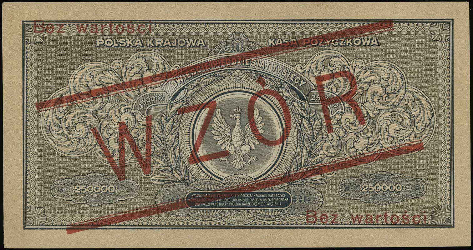 250.000 marek polskich 25.04.1923, po obu strona