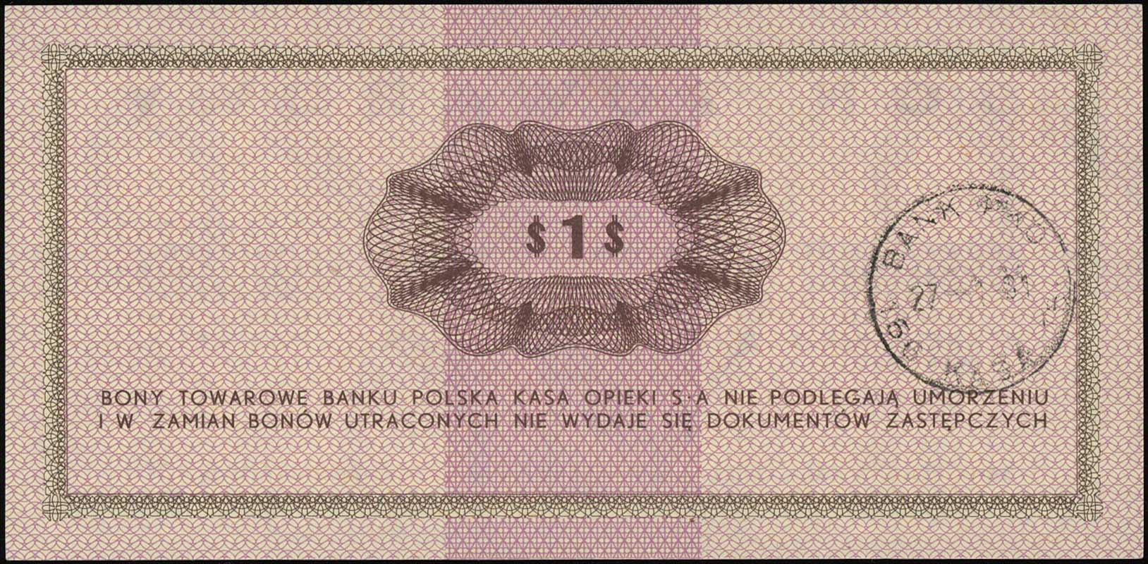 zestaw bonów: 50 centów 1.07.1969 (GC 0024049) i 1 dolar 1.10.1969 (FD 1297693), Miłczak B16c i B17b, wyśmienicie zachowane, razem 2 sztuki