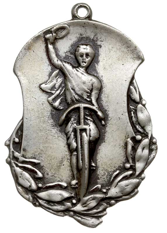 Odznaka Pamiątkowa sekcji kolarskiej Klubu Sportowego Goplanii Inowrocław, srebro 10.23 g, 37.7 x 25 mm