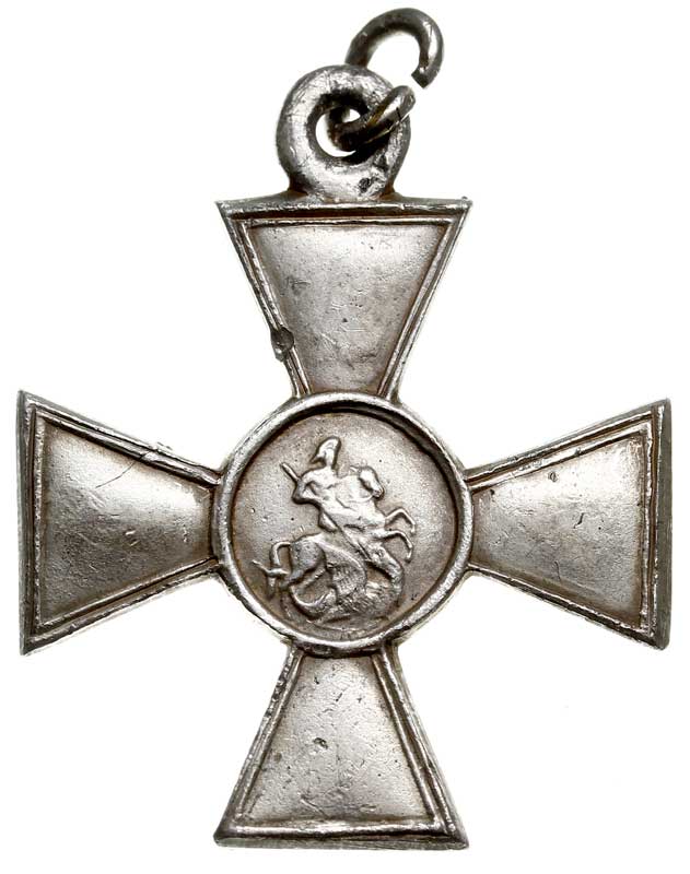 Krzyż św. Jerzego, 3 stopień, biały metal 34 x 34 mm, na stronie odwrotnej numer 337-049 i litery Б - M, Diakov 1132.14 (R1)