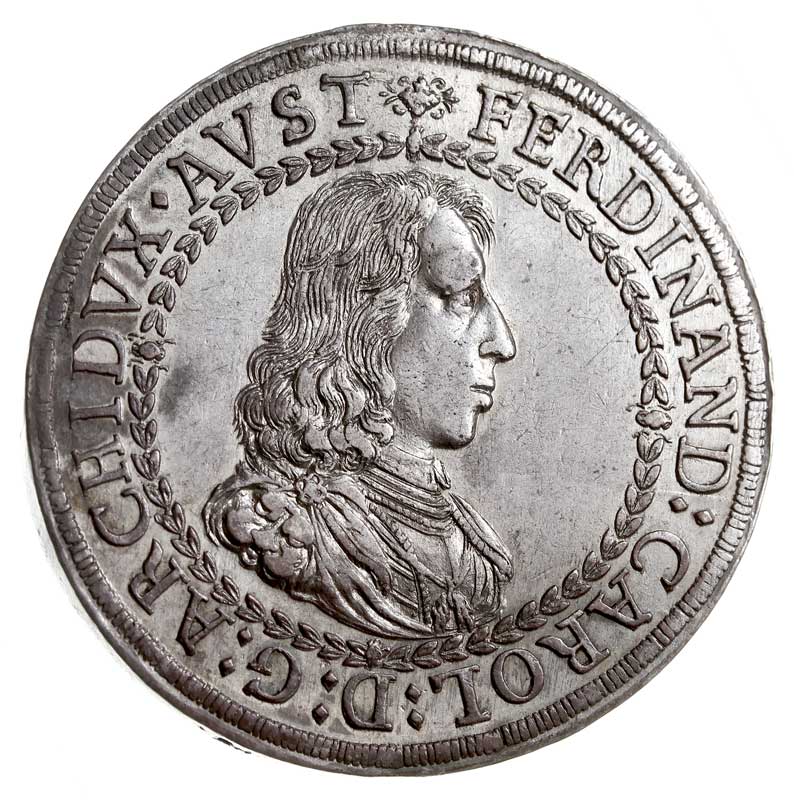 dwutalar bez roku (1646), Hall, na awersie na ramieniu głowa lwa, srebro 56.66 g, M-T 502, Dav. 3363, bardzo ładny