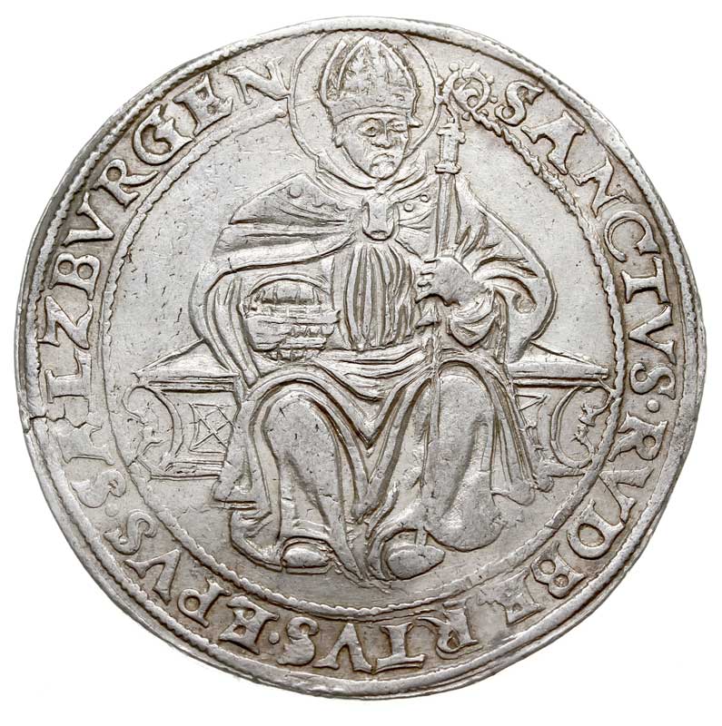 Jan Jakub Khuen von Belasi-Lichtenberg 1560-1586, talar 1564, srebro 28.53 g, Zöttl 610, Probszt 530, na rewersie mała rysa, ale bardzo ładny z blaskiem menniczym