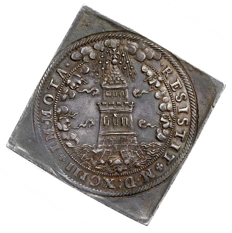Wolf Dietrich von Raitenau 1587-1612, klipa talara 1593, srebro 28.67 g, Zöttl 956, Probszt 805, rzadka, ciemna patyna