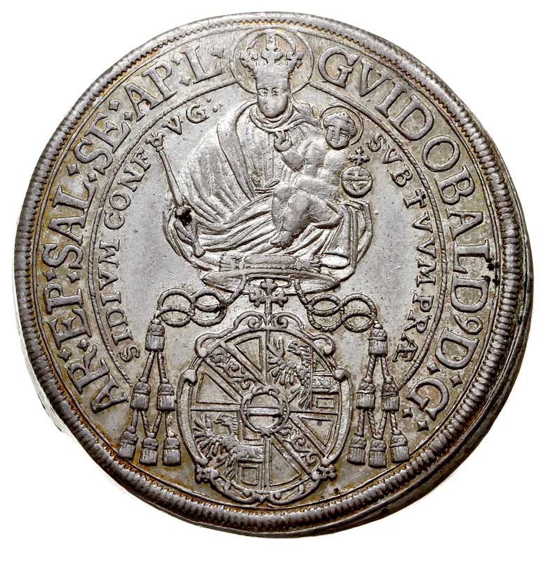 Guidobald Graf von Thun und Hohenstein 1654-1668, talar 1666, srebro 28.58 g, Zöttl 1804, Probszt 1483, piękny