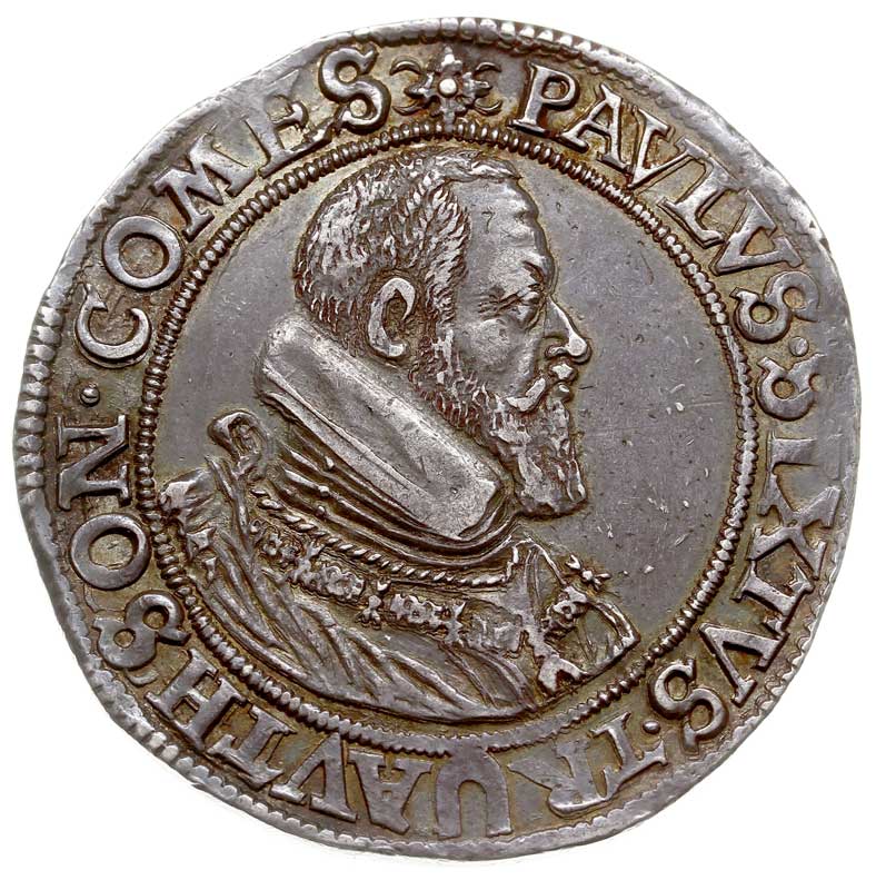 Paweł Sykstus /Paulus Sixtus/ 1589-1621, talar 1620, srebro 28.76 g, Dav. 3423, egzemplarz z aukcji UBS 55/4093, patyna