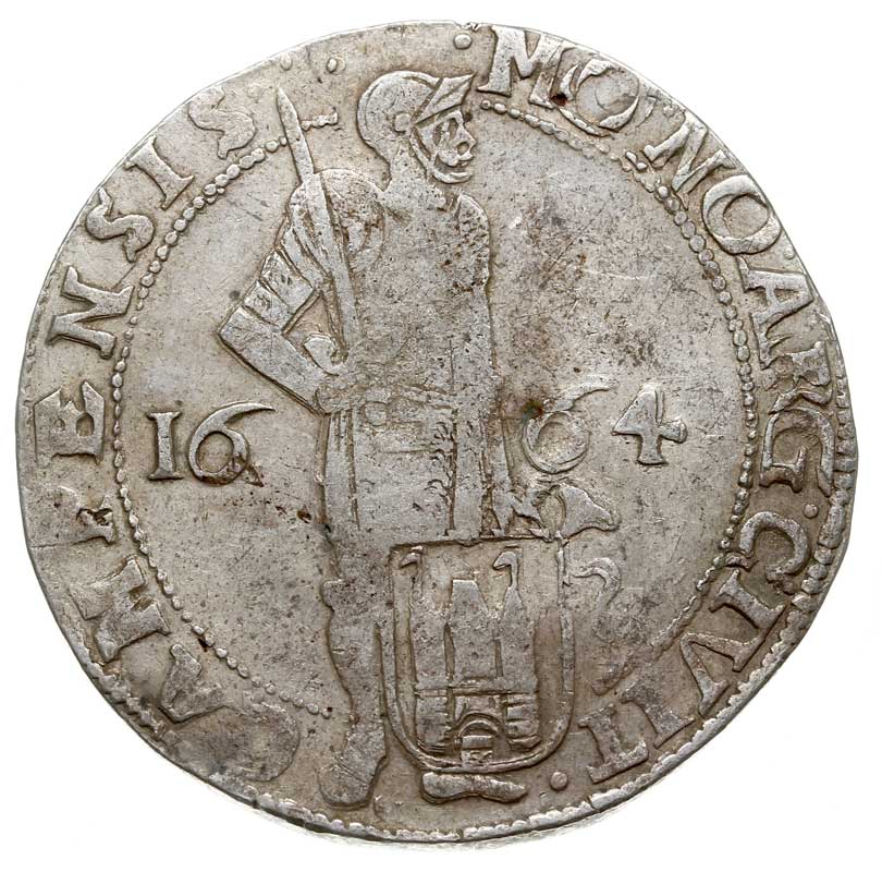 Kampen, silver dukat 1664, 27.58 g., Dav. 4918, 