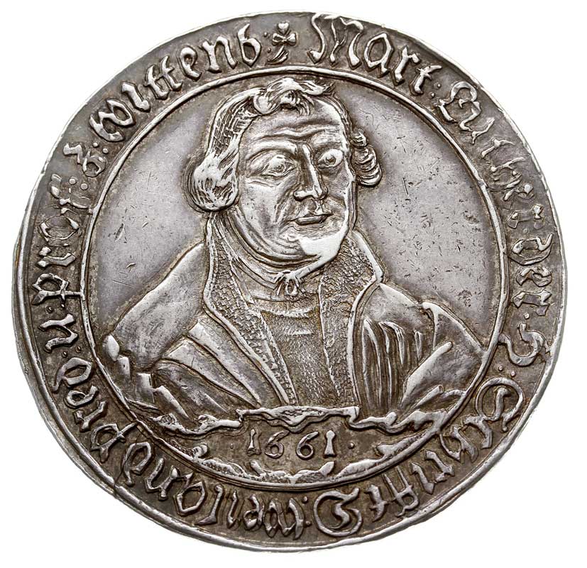 1 1/2 talara 1661, wybite z okazji 100. rocznicy konwencji naumburskiej, srebro 43.79 g, Tornau 1470, Slg. Whiting 136