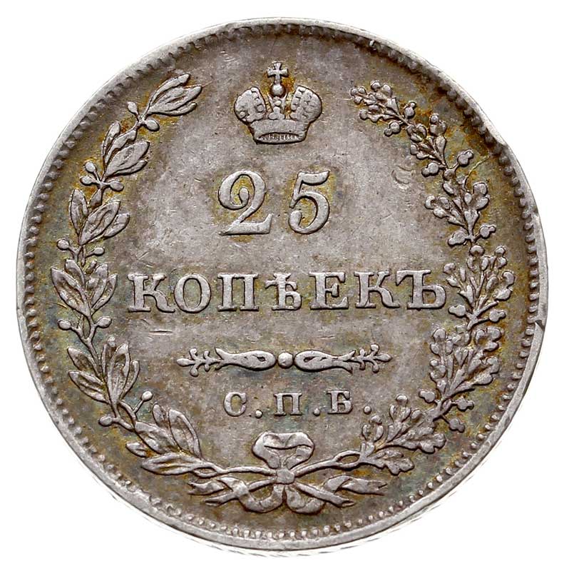 25 kopiejek 1830 СПБ НГ, Petersburg, Bitkin 129, Adrianov 1830а, patyna