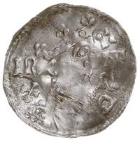 Ratyzbona, Henryk II 1002-1024, denar z lat 1009-1024, Aw: Popiersie w prawo, Rw: Krzyż z kulkami,..
