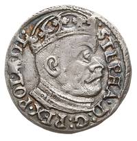 trojak 1583, Olkusz, Iger O.83.3.c (R1) - ale bardzo duża głowa króla, patyna