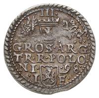 trojak 1598, Olkusz, popiersie króla z 1596 roku, Olkusz, Iger O.98.1.d (ale nieco smuklejsze popi..