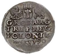 trojak 1590, Poznań, Iger P.90.8.a (ale na awersie napis SIGI 3), patyna