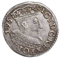 trojak 1595, Wschowa, data obok głowy króla, Ige