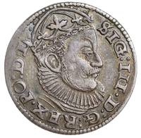 trojak 1589, Ryga, Iger R.89.3.a (R), Gerbaszewski 42, moneta wybita uszkodzonym stemplem, patyna