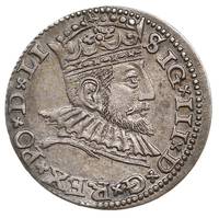 trojak 1591, Ryga, Iger R.91.1.c, Gerbaszewski 8, moneta wybita nieco niecentrycznie, patyna