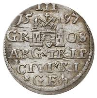 trojak 1597, Ryga, Iger R.97.1.b, Gerbaszewski 6
