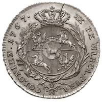 półtalar 1767, Warszawa, srebro 13.96 g, Plage 350, małe pęknięcia krążka typowe dla tego rocznika..