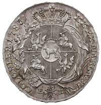 półtalar 1783, Warszawa, srebro 14.03 g, Plage 369, wyśmienicie zachowany, patyna