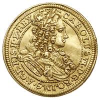 Karol VI 1711-1740, dukat 1714, Wrocław, Aw: Popiersie cesarza w prawo i napis wokoło, Rw: Orzeł c..