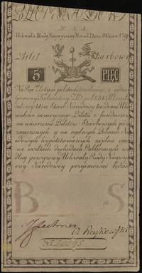5 złotych polskich 8.06.1794, seria N.A.1, numeracja 20095, z błędem wszlkich, Lucow 1 (R2), Miłcz..