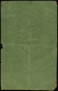 1 złoty 1831, podpis: Łubieński, litera A, numeracja 791369, cienki zielony papier, Lucow 135 (R6)..