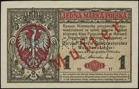 1 marka polska 9.12.1916, Generał, seria B, numeracja 0000000, strona główna i odwrotna wydrukowan..