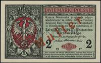 2 marki polskie 9.12.1916, Generał, seria B, numeracja 0000000, strona główna i odwrotna wydrukowa..