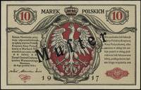 10 marek polskich 9.12.1916, Generał, biletów, seria A, numeracja 0000000, strona główna i odwrotn..