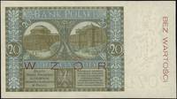 20 złotych 1.03.1926, po obu stronach poziomy cz