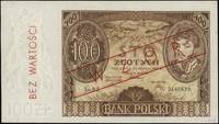 100 złotych 9.11.1934, po obu stronach czerwony 