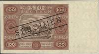 100 złotych 15.07.1947, po obu stronach czarny u