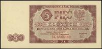 5 złotych 1.07.1948, seria BK, numeracja 5805482, Lucow 1246c (R4), Miłczak 135c, pięknie zachowane