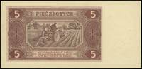 5 złotych 1.07.1948, seria BK, numeracja 5805482, Lucow 1246c (R4), Miłczak 135c, pięknie zachowane