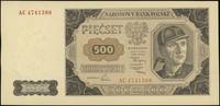 500 złotych 1.07.1948, seria AC, numeracja 4741300, Lucow 1308 (R2), Miłczak’05 140bb, Miłczak’12 ..
