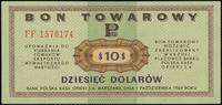 bon na 10 dolarów 1.10.1969, seria FF, numeracja 1570174, Miłczak B20b, 