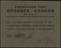 Kraków, Zjednoczone Firmy Drobner, 50 halerzy i 1 korona (1919), Podczaski G-183.1, 2, Jabł. 243 i..