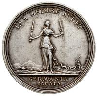 Fryderyk II Wielki, medal autorstwa Oexleina na pokój w Hubertusburgu kończący trzecią (siedmiolet..