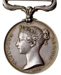 medal Za Wojnę Krymską 1854-1856, srebro 35.00 g, 36 mm, sygnatura B. WYON SC., patyna