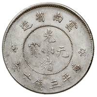 Yunnan- prowincja, 50 centów 1908, srebro 13.24 g, Kann 170