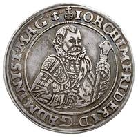 Joachim Fryderyk von Brandenburg 1566-1598, talar 1589, Halle, srebro 28.85 g, Dav. 9444, v.Schr. ..