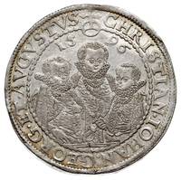 Krystian, Jan Jerzy i August 1591-1601, talar 1596, Drezno, srebro 29.06 g, Kahnt 186, Merseb. 776..